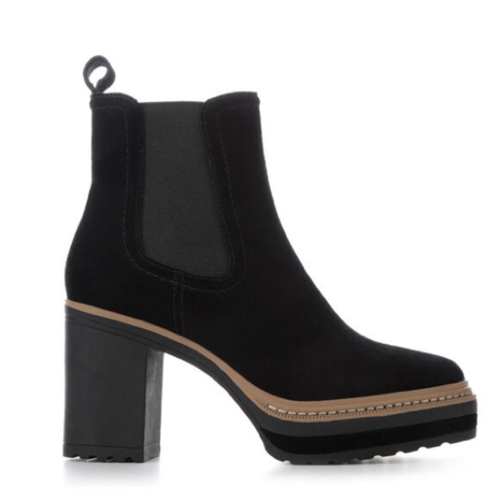 Womens Steve Madden Black Lexa platform bootie